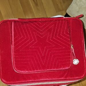 Estee Lauder Train Case Bag 2023 Limited Edition ~Red Velvet~ with Handle